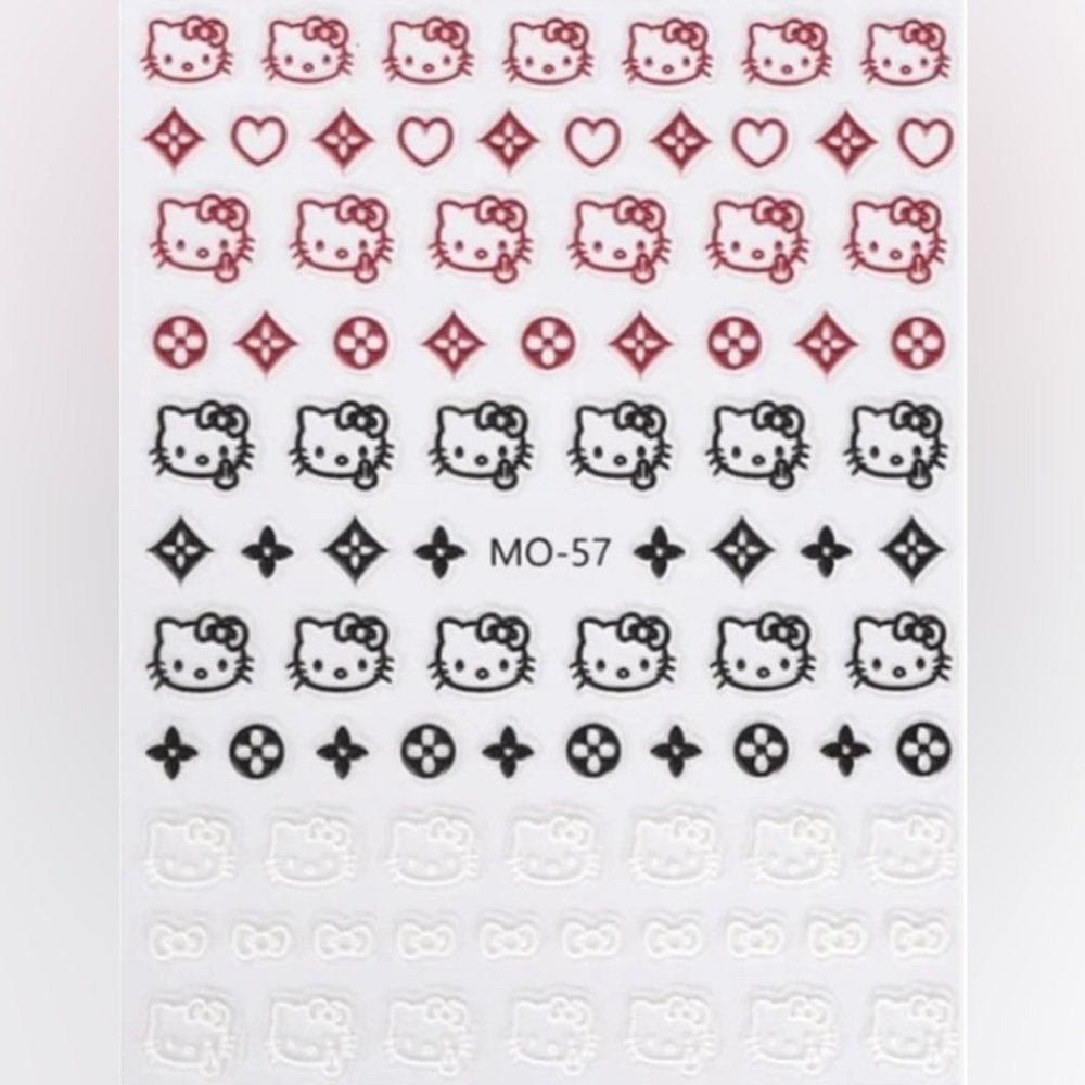 🌹 Hello Kitty Nail Decals
